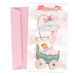 Ευχετήρια Κάρτα Βάπτισης - Vintage Girl