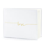 Λευκό Βιβλίο Ευχών Love με Χρυσά γράμματα