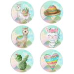 Ξύλινες Κονκάρδες Λάμα & Κάκτος (6 τεμ)