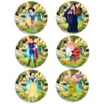 Ξύλινες Κονκάρδες Χιονάτη (6 τεμ)