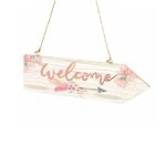 Ξύλινη Πινακίδα βέλος Welcome Boho