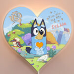 Ξύλινο Φωτιστικό καρδιά - Bluey