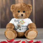 Χνουδωτό Αρκουδάκι με Εκτύπωση - Μαζί Για Πάντα