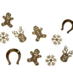 Χρυσές plexi χριστουγεννιάτικες φιγούρες (25 τεμ)