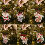 Χριστουγεννιάτικο κουτί με 6 στολίδια ζωάκια