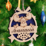 Ξύλινο Χριστουγεννιάτικο Στολίδι με Όνομα - Ταρανδάκος