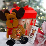 Χριστουγεννιάτικο κουτί με δώρα - Ελαφάκι λούτρινο