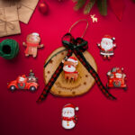 Χριστουγεννιάτικο Στολίδι με 6 μαγνητάκια - Κορμός δέντρου