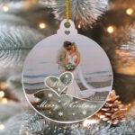 Χριστουγεννιάτικο Στολίδι Plexi - Καρδιά με Αρχικά
