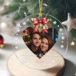 Χριστουγεννιάτικο Στολίδι Plexi με φωτογραφία - Καρδιά