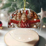 Χριστουγεννιάτικο Στολίδι Plexi με φωτογραφία - Χιόνι