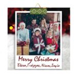 Χριστουγεννιάτικο Καδράκι Christmas Polaroid με Όνομα
