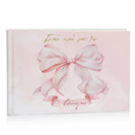 Βιβλίο Ευχών βάπτισης - Ροζ Φιόγκος