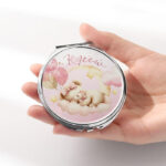 Καθρεφτάκι Αρκουδάκι Κορίτσι Ασημί Στρογγυλό