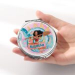 Καθρεφτάκι Μοάνα Ασημί Στρογγυλό