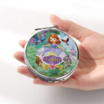 Καθρεφτάκι Πριγκίπισσα Σοφία Ασημί Στρογγυλό