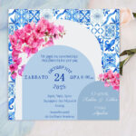 Προσκλητήριο Βάπτισης - Βουκαμβίλια