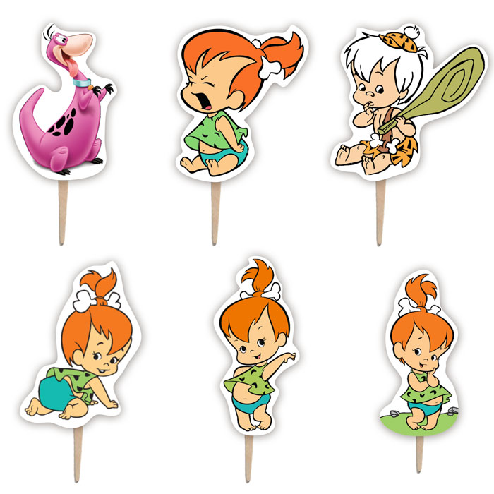ΣΤΙΚΚΙΑ Οδοντογλυφίδες Σταλίτσα - Flintstones (6 τεμ) - Image 1