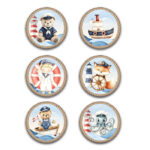 Σετ κονκάρδες - Ναυτικό Αρκουδάκι (6 τεμ)