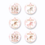 Σετ κονκάρδες - Ροζ Καρουζέλ (6 τεμ)