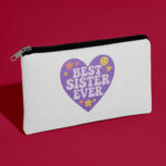 Τσαντάκι για Αδερφή - Best Sister Ever Καρδιά