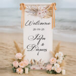 Αφίσα Γάμου Υφασμάτινη - Boho 1,30m